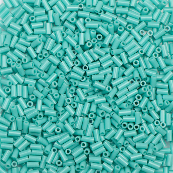 3mm Miyuki BUGLE Beads - Opaque Turquoise Green