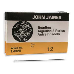 #12 John James Beading Needles for Most Beadwork (Pack of 25)