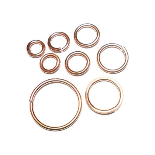 16swg (1.6mm) 1/4in. (6.6mm) ID 4.1AR Bronze Jump Rings