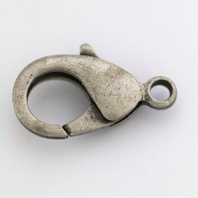 27mm x 17mm Lobster Claw Clasp - Antique Silver