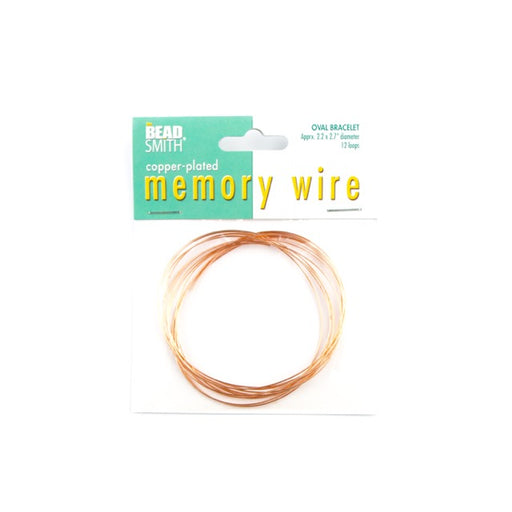 2.2 x 2.7" Diameter 12 Loop Copper Plated Memory Wire