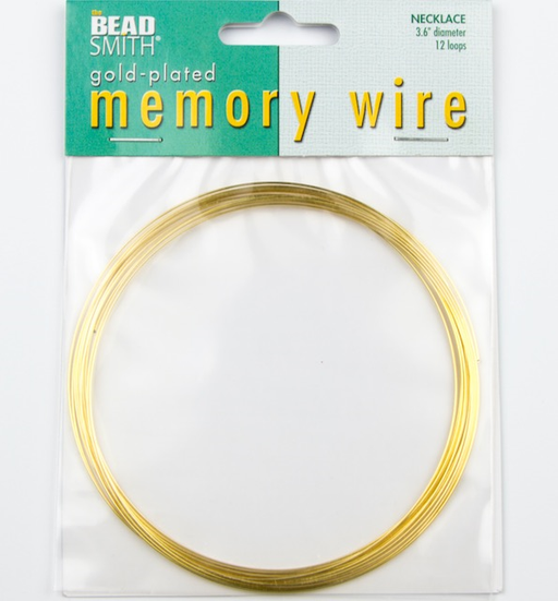 3.6 inch 12 Loop Gold Plated Memory Wire