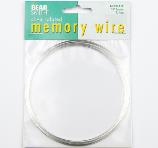 3.6 inch 12 Loop Silver Plated Memory Wire