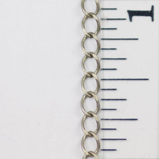 4mm Delicate Curb Chain - Antique Silver