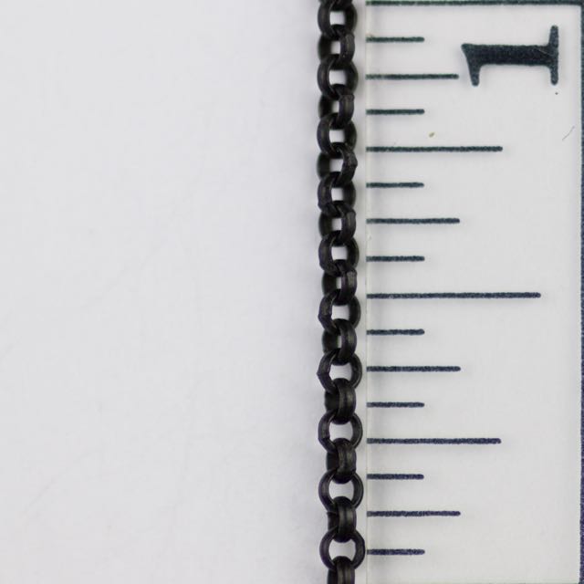 2mm Delicate Rolo Chain - Matte Black