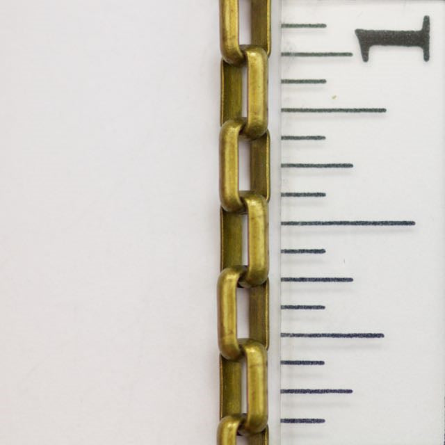 5mm x 3mm Box Link Chain - Antique Brass