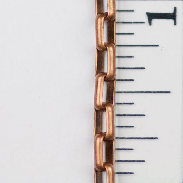 5mm x 3mm Box Link Chain - Antique Copper
