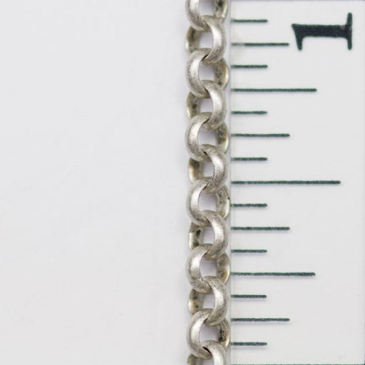 3.5mm Rolo Chain (inside diameter 2.25mm) - Antique Silver