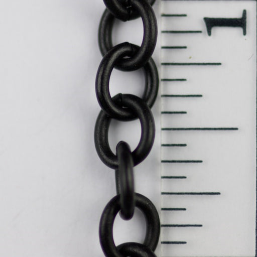 8mm x 6.5mm Cable Chain - Matte Black