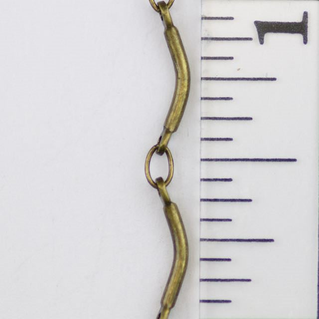 12mm x 1.5mm Curved Link Chain - Antique Brass