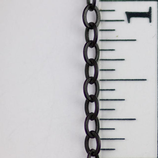 4mm x 3mm Classic Cable Chain - Matte Black