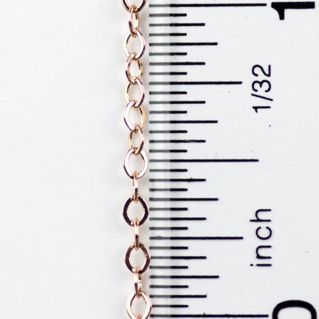 2mm x 1mm Delicate Cable Chain - Rose Gold