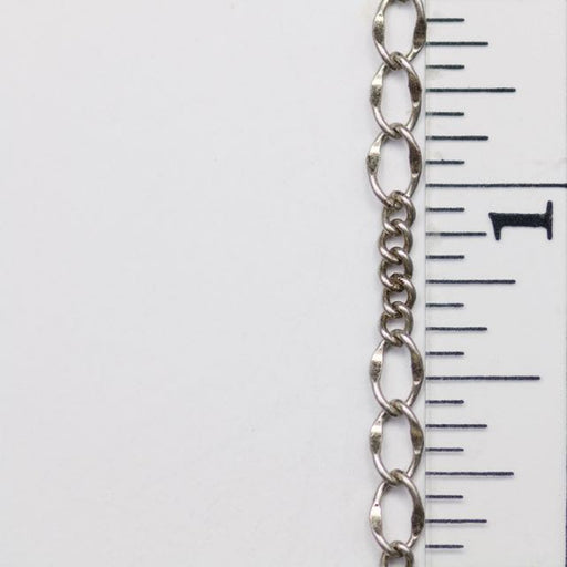 5 x 3 mm and 1.7mm Link Figaro Chain - Antique Silver
