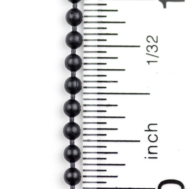 2.3mm Ball Chain - Matte Black