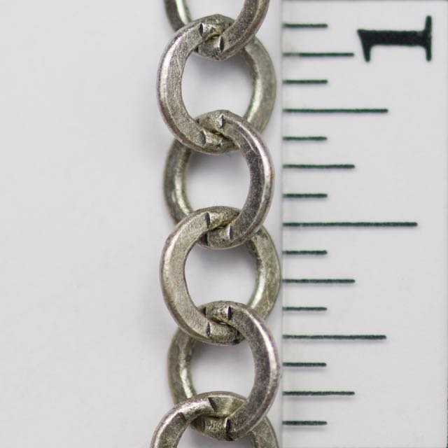 7.9mm x 7.5mm Smooth Flat Cable Chain - Antique Silver