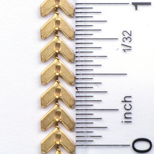 6.5mm Flat Chevron Link Chain - Sating Hamilton Gold