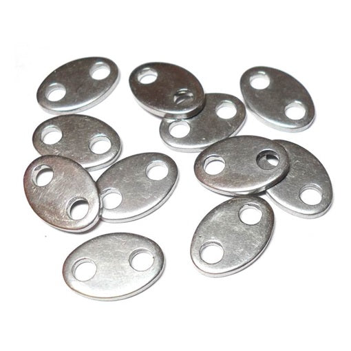 2-Hole Oval Stainless Steel Buttons