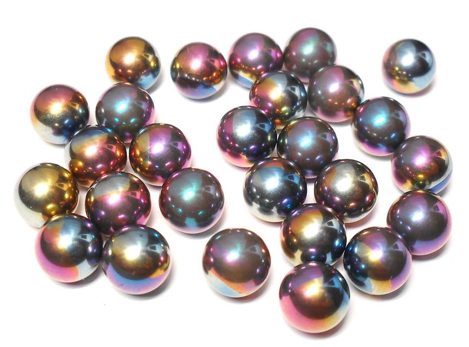 Package of 4 - 8mm Rainbow Anodized Titanium Ball Bearings (no hole)