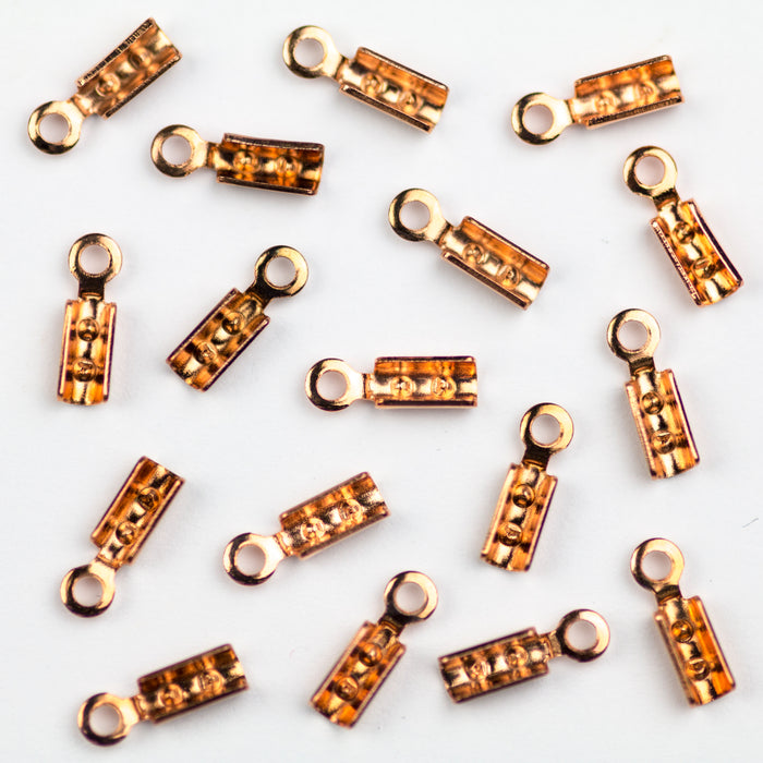1mm Beading Chain End Tip w/Loop - Copper
