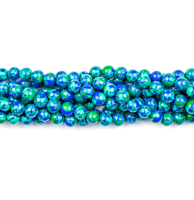 8mm Round SYNTHETIC AZURITE - 8 inch Strand
