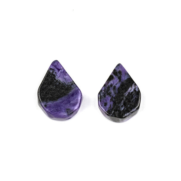 13mm x 18mm (Approx) CHAROITE Rough Cut Teardrop (Top Drilled)