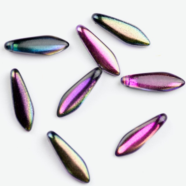5mm x 16mm DAGGER Bead - Crystal Magic Purple