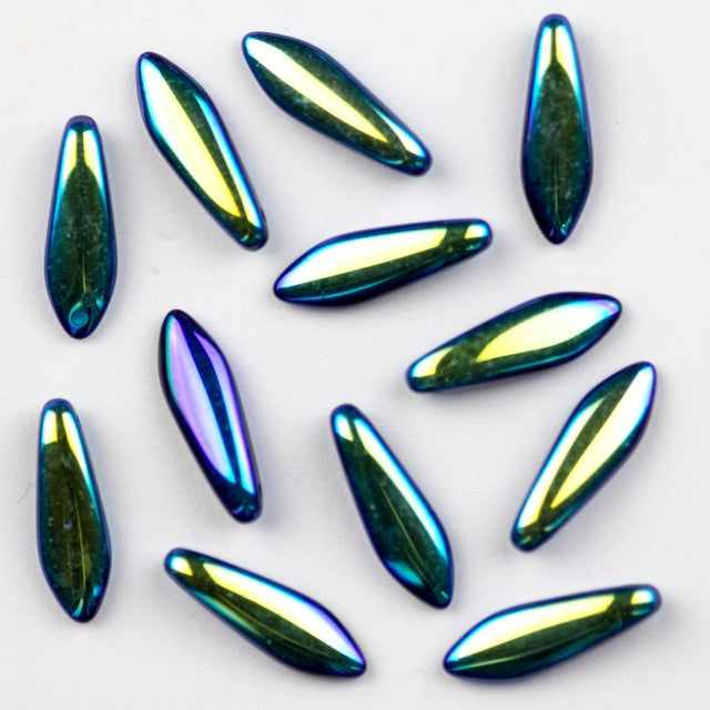 5mm x 16mm DAGGER Bead - Jet Full AB