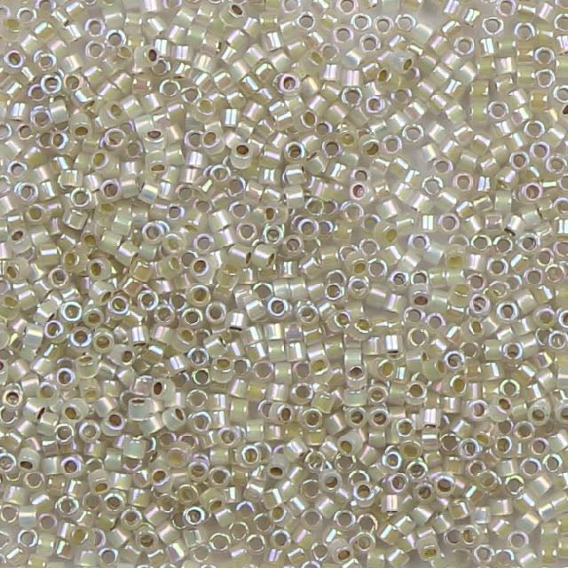 5 Grams of 11/0 Miyuki DELICA Beads - Silverlined Opal AB