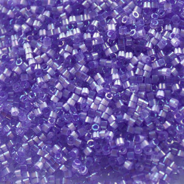 11/0 Miyuki DELICA Beads - Silk Inside Dyed Lilac AB