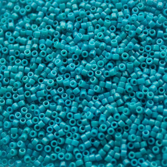 5 Grams of 11/0 Miyuki DELICA Beads - Duracoat Opaque Azure