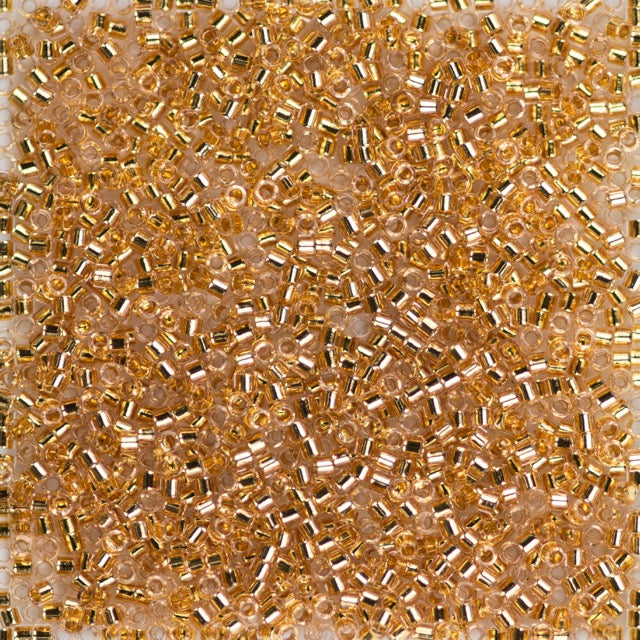 11/0 Miyuki DELICA Beads - 24kt Gold Lined Crystal