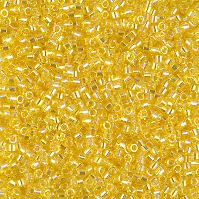 5 Grams of 11/0 Miyuki DELICA Beads - Transparent Yellow AB