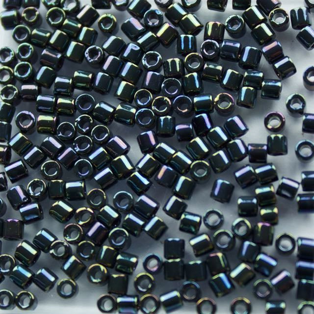 8/0 Miyuki DELICA Beads - Metallic Dark Blue Iris