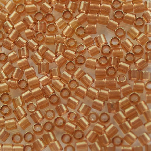 8/0 Miyuki DELICA Beads - Apricot Topaz Gold Luster
