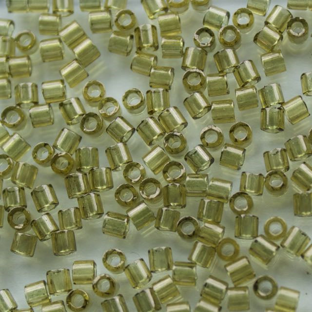 8/0 Miyuki DELICA Beads - Transparent Smoky Olive Luster