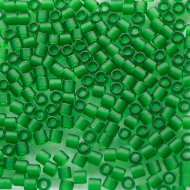 8/0 Miyuki DELICA Beads - Matte Transparent Green