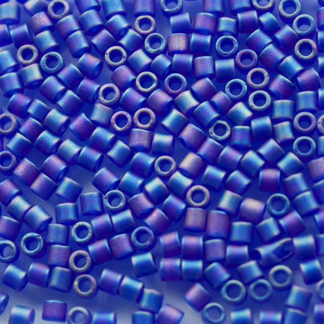 8/0 Miyuki DELICA Beads - Matte Transparent Cobalt AB