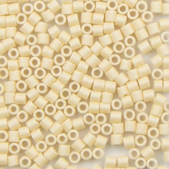 8/0 Miyuki DELICA Beads - Matte Opaque Dark Cream AB