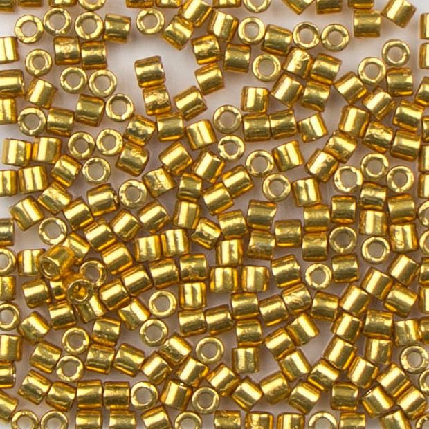 8/0 Miyuki DELICA Beads - Duracoat Galvanized Gold
