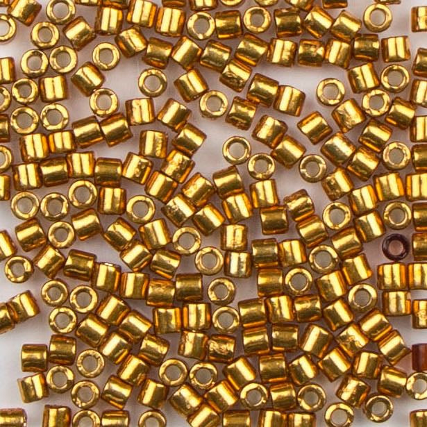 8/0 Miyuki DELICA Beads - Duracoat Galvanized Yellow Gold