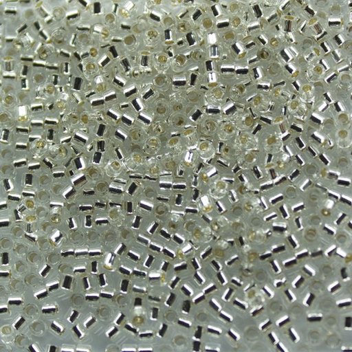 10/0 Miyuki DELICA Beads - Silverlined Crystal (Silver)