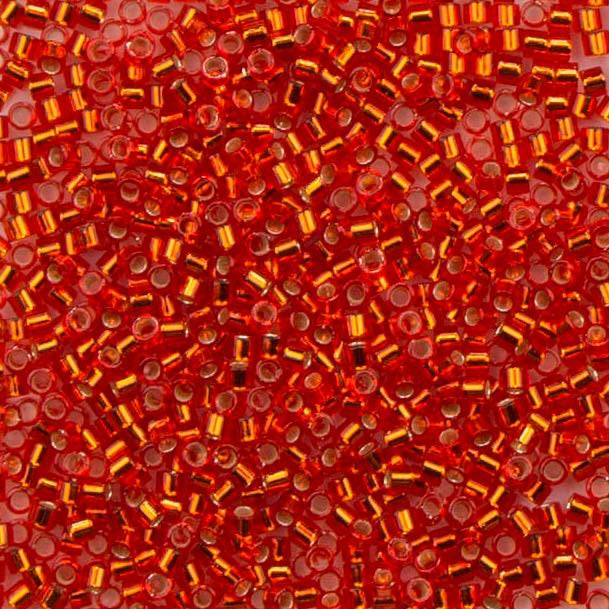 10/0 Miyuki DELICA Beads - Silverlined Flame Red