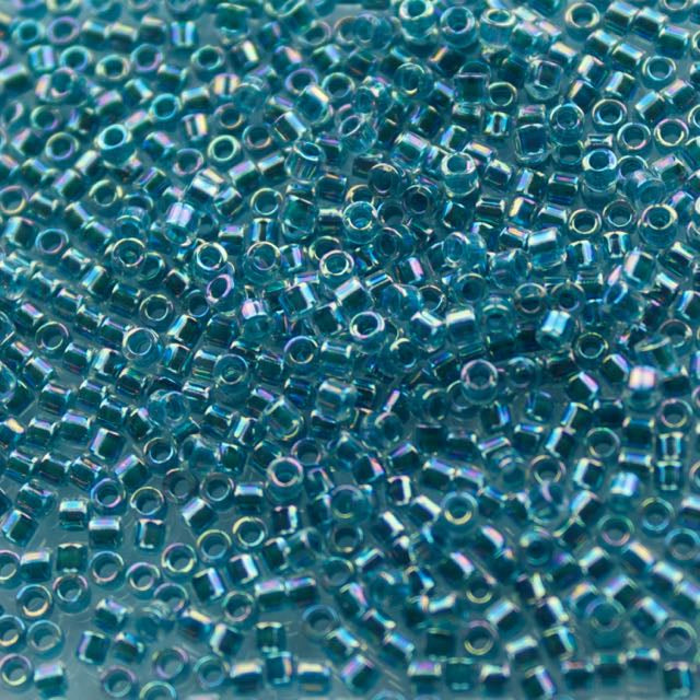 10/0 Miyuki DELICA Beads - Marine Blue Lined Crystal AB