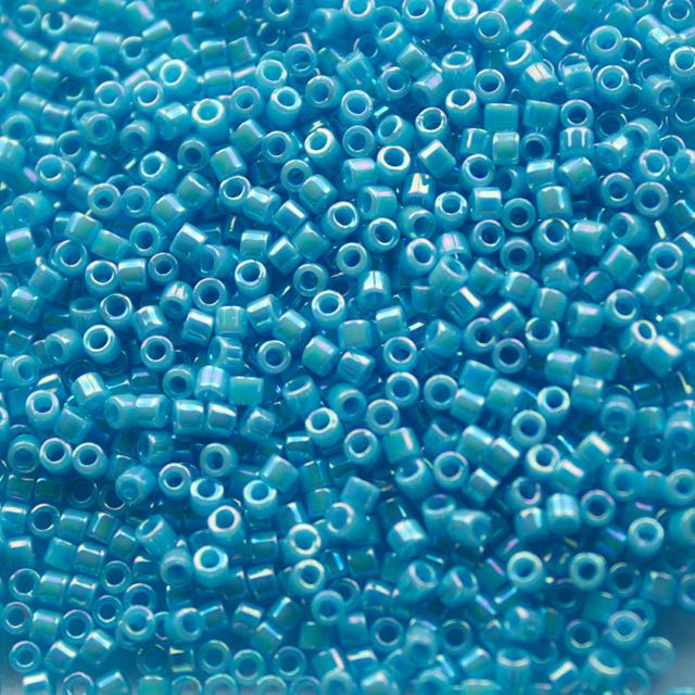 10/0 Miyuki DELICA Beads - Opaque Turquoise Blue AB