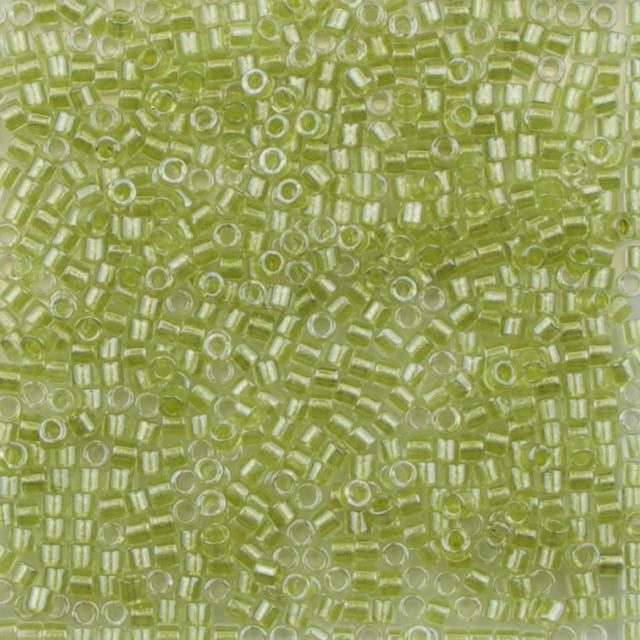 10/0 Miyuki DELICA Beads - Sparkling Celery Lined Crystal