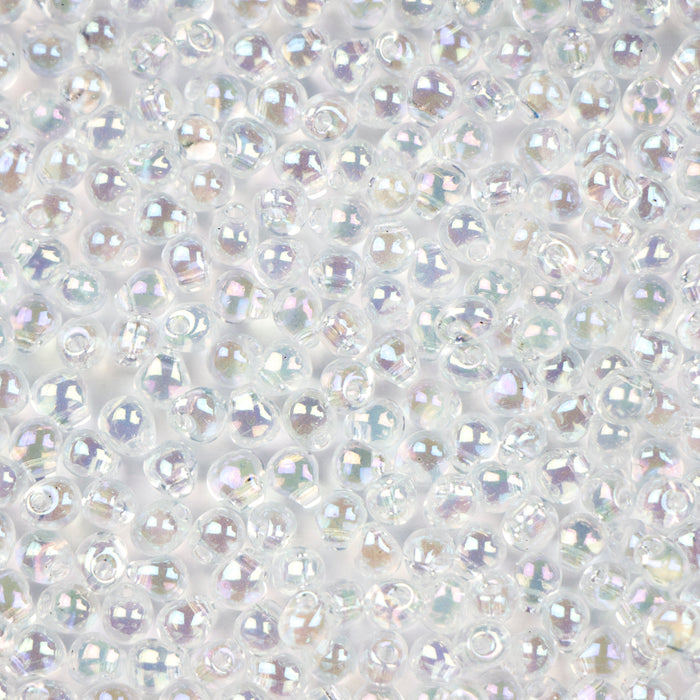 Miyuki 3.4mm DROP Beads - Crystal AB