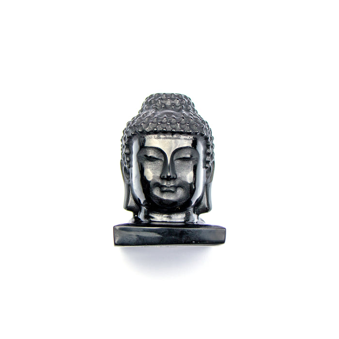 Buddha Head Carving - Black Obsidian (One of a Kind)