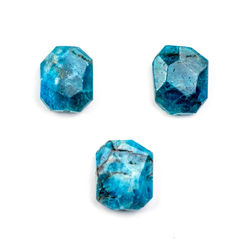 17mm x 13mm Octagon Bead - Blue Apatite