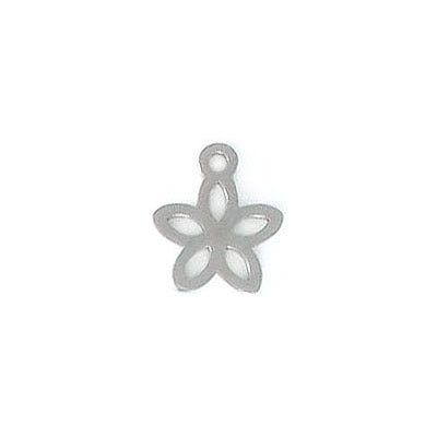 12mm Flower Charm - Stainless Steel