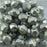 4mm FIRE POLISHED Bead - Alabaster Metallic Silver